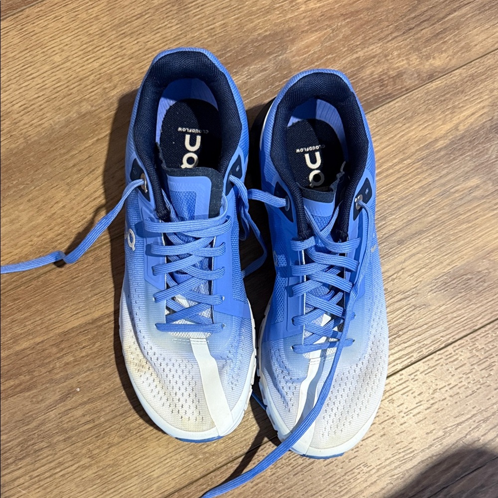 On Running Womens Blue and White Athletic Shoes